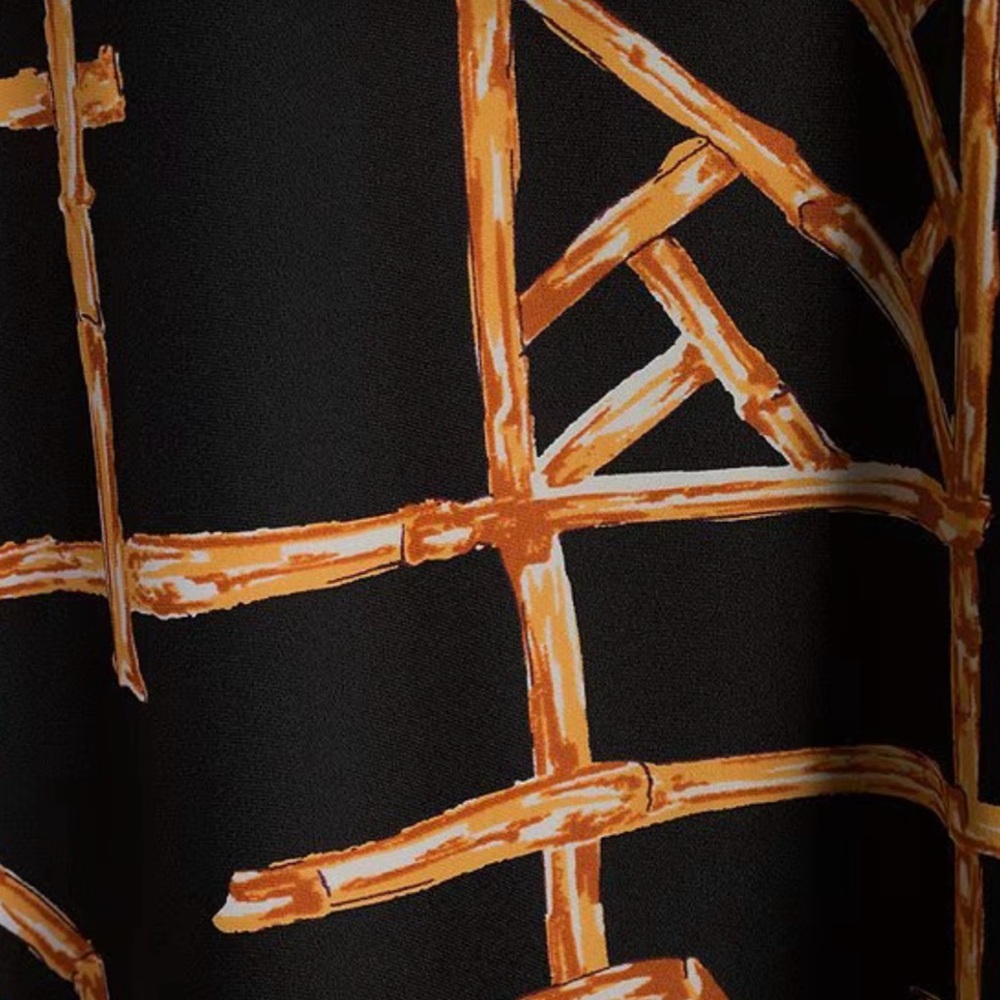 Jude Connally Kerry Mini Swing Dress , Bamboo Lattice Jude Cloth Brown Size S - Picture 9 of 9